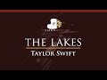 Taylor Swift - the lakes - HIGHER Key (Piano Karaoke Instrumental)