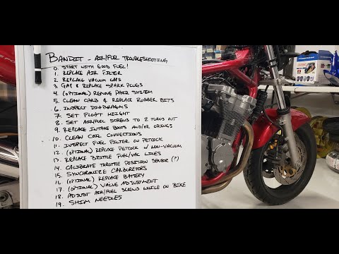 Suzuki Bandit - Troubleshooting Air/Fuel Issues Checklist