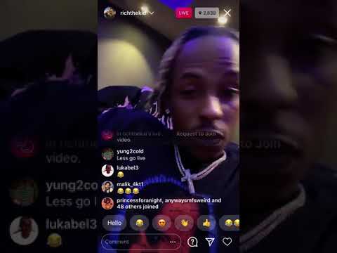 Rich The Kid On Live Playing SipTee And Flexing Jewelry