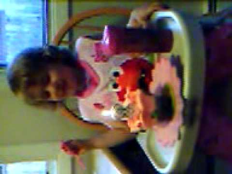 Lilith's enjoys her birthday cake