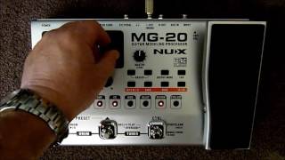 Video thumbnail for Nux  MG-20 guitar modelling processor review by Dove Song