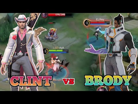 CLINT VS BRODY ! CLINT BEST GAMEPLAY ! CLINT BEST BUILD 2023 - Mobile Legends