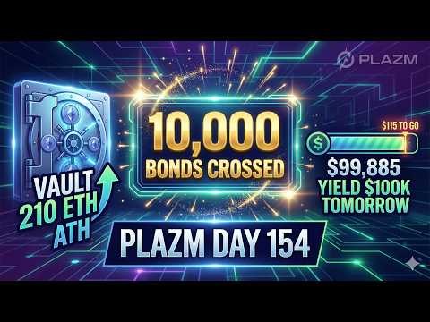 PLAZM Day 154: 10K Bonds Crossed & 210 ETH Vault ATH!