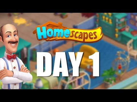 HOMESCAPES Story Walkthrough Gameplay Part 1 - Day 1 (iOS Android)