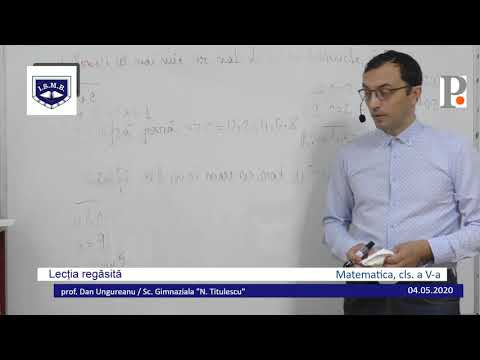 Matematica, cls. a V-a, saptamana a 4-a