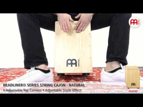 Meinl Percussion HCAJ1NT Headliner Series Rubber Wood String Cajon, Medium Size (VIDEO) image 8