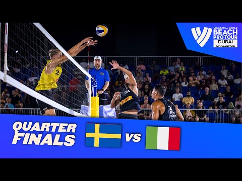 Åhman / Hellvig vs. Carambula / Rossi - Quarter Final Highlights Dubai 2022 #BeachProTour