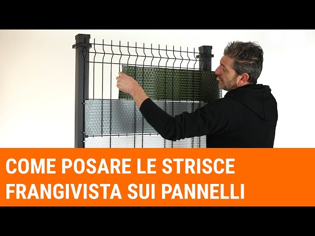 Come posare le strisce frangivista sui pannelli