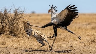 Serval y Pájaro Secretario: Por una Serpiente Termino en diferencias