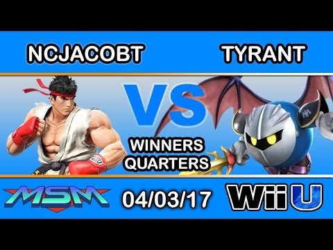 MSM 92 - SCB | NCJacobT (Ryu, Bayo) Vs. Tyrant (Meta Knight, Diddy) Winners Quarters - Smash Wii U