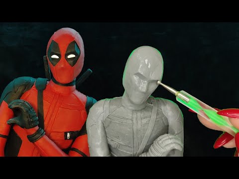 Deadpool figure Sculpting Timelapse | Polymer Clay