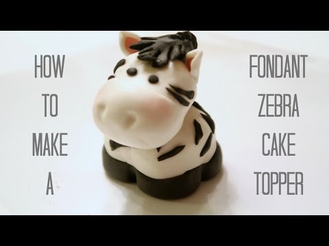 Fondant Zebra Cake Topper | How To Make A Fondant Zebra | Creativity with Sugar