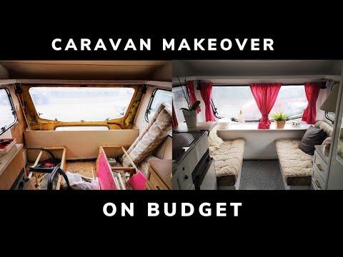 Caravan renovation before and after . Caravan makeover uk. CARAVAN DIY PROJECT