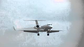 preview picture of video 'Volkel Airbase 20-04-2012; Gulfstream V-11 KLu low-pass (2)'