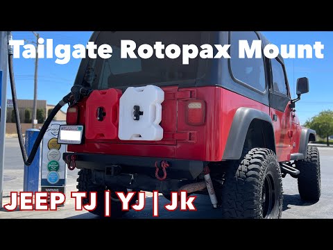 Jeep Tj Wrangler - DIY Rotopax Tailgate Mount & REAR TIRE DELETE