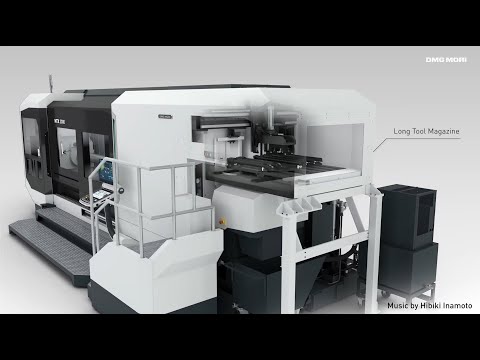 "Long tool magazine" that can store long tools used for machining long workpieces