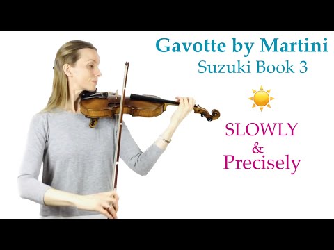 Martini Gavotte - Suzuki Book 3 - playing it slowly together!🤩
