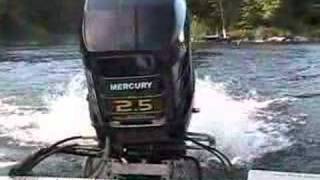 Mercury 2.5 EFI Outboard Race Motor on Charger