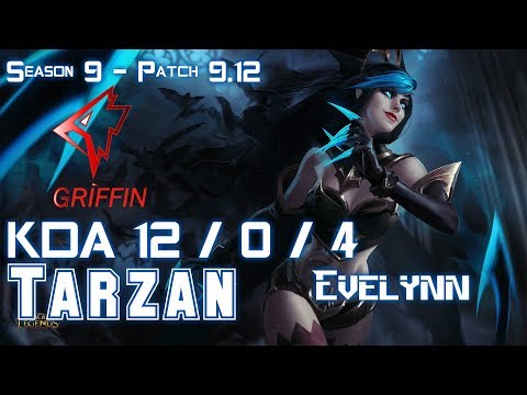 GRF Tarzan EVELYNN vs KARTHUS Jungle - Patch 9.12 KR Ranked