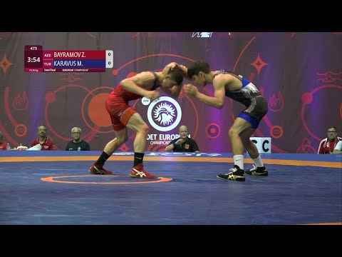 1/2 FS - 55 kg: Z. BAYRAMOV (AZE) v. M. KARAVUS (TUR)