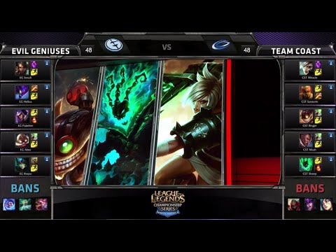 Evil Geniuses vs Coast | Game 3 Season 5 NA LCS Spring Promotion/Relegation | EG vs CST G3