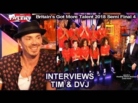 Interviews Finalists DVJ and Tim (of  Tim and Jack) Britain's Got Talent 2018 Semi Final 4 S12E11