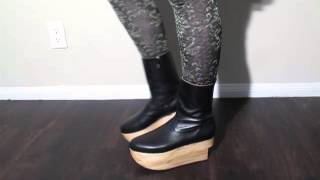 Vivienne Westwood Gold Label Rocking Horse Boots in Black Kid Leather