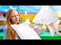 Nastya and Friends Fun Slumber Birthday Party and funny games for kids