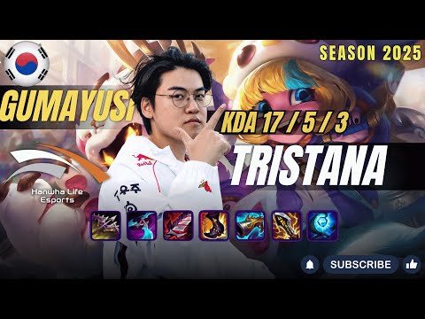 HLE Gumayusi TRISTANA ADC vs MEL - Patch 25.24 KR Ranked | lolrec