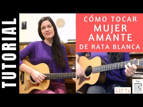 cómo tocar en guitarra MUJER AMANTE de RATA BLANCA tutorial COMPLETO