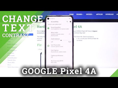 How to Enable High Contrast Text in Google Pixel 4A – Change Contrast of Font