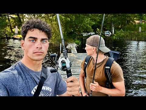 NACHBAR lässt uns seinen TEICH ABFISCHEN! 😵🦈 Angeln am Privatsee