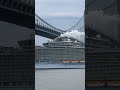 Oasis of the Seas￼ passing under the Verrazano bridge￼