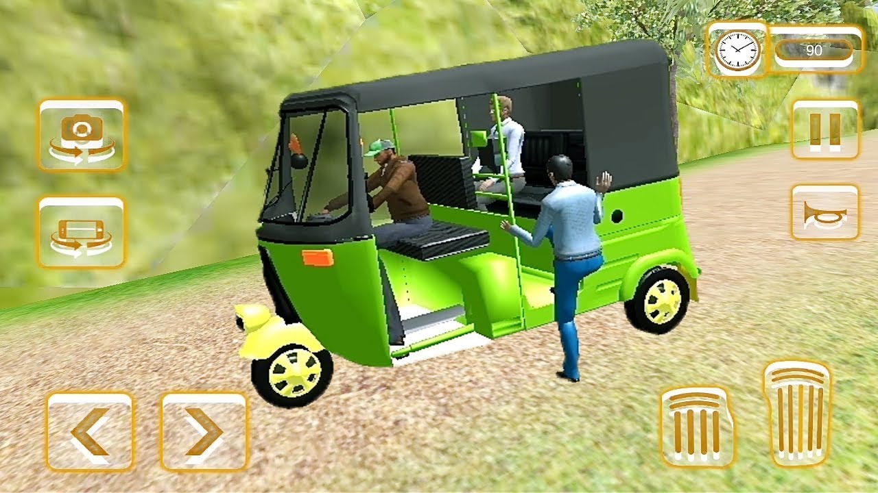 Green Auto Rickshaw Mountain Driving Game || Tuk Tuk Auto Rickshaw Game ||  Auto Rickshaw Racing