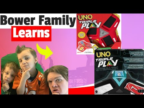 Bower Family Learns UNO Triple Play & Uno Triple Play Stealth
