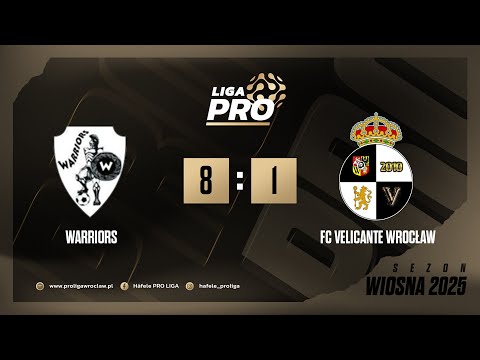 Skrót | WARRIORS - FC VELICANTE WROCŁAW 8:1, Sezon Wiosna 2025, Häfele PRO Liga, 12.06.2025