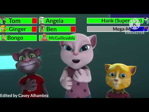 Talking Tom and Friends: The Incredible Super-Fan (2020) Final Battle with Healthbars