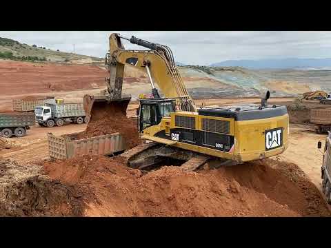 Caterpillar 385C Excavator Loading Mercedes & MAN Trucks - Ektor Epe