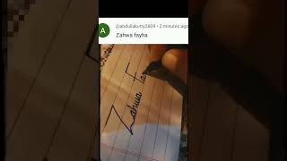 Download lagu Zahwa Fayha & Sandra Comment your name 🥰Sub #calligraphy #handwriting #Shortfeed #trending #Shorts mp3