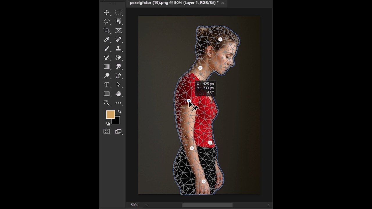 How to Fix Change The Position of Someone's Body Using Puppet Warp In Photoshop