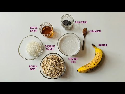 Savoury banana cream pie overnight oats