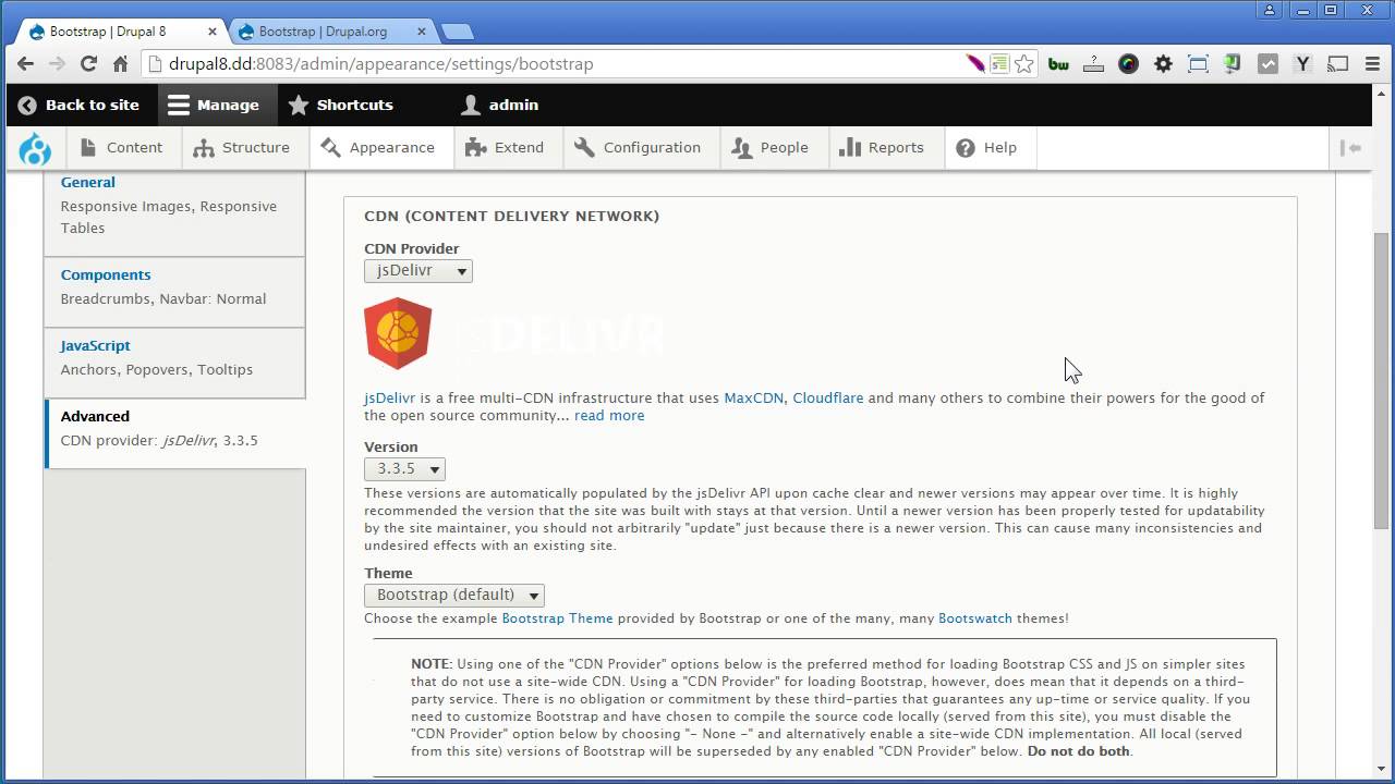 Drupal 8 - Bootstrap Theme - Part 1 - Installation