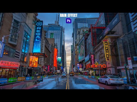 How to Create Wet Ground or Rain Effect in Photoshop Tutorial for beginners