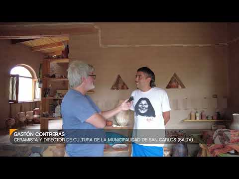 Gastón Contreras, ceramista y director de Cultura de la Municipalidad de San Carlos (Salta)