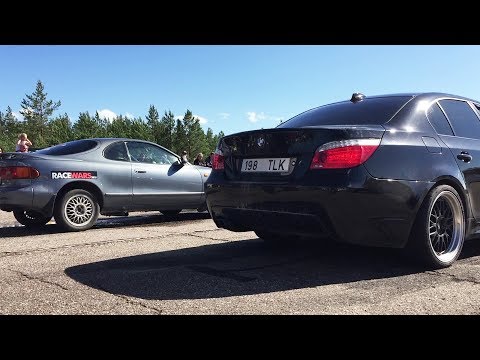 Thumbnail for Toyota Celica 2.0 vs BMW 535D E60 1/4 mile drag race by Toyota Celica