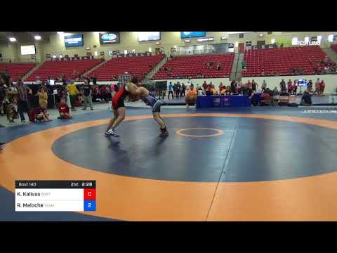 2018 Marine Corps US Open/Masters B Freestyle 78 Con 4 - Karras Kalivas (Port) Vs. Ryan Meloche (T