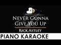 Rick Astley - Never Gonna Give You Up (Pianoforte) - Piano Karaoke Instrumental Cover with Lyrics
