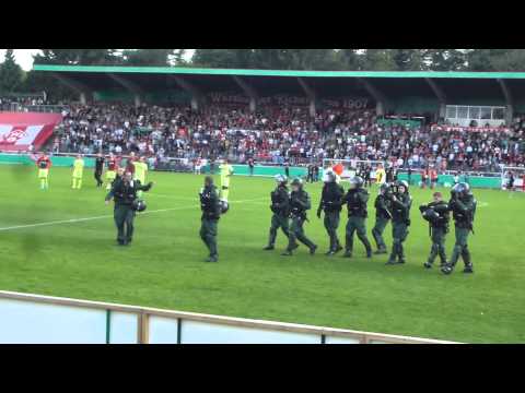 nach Spielende | Würzburger Kickers - Fortuna Düsseldorf  | 17.08.14  FC - F95