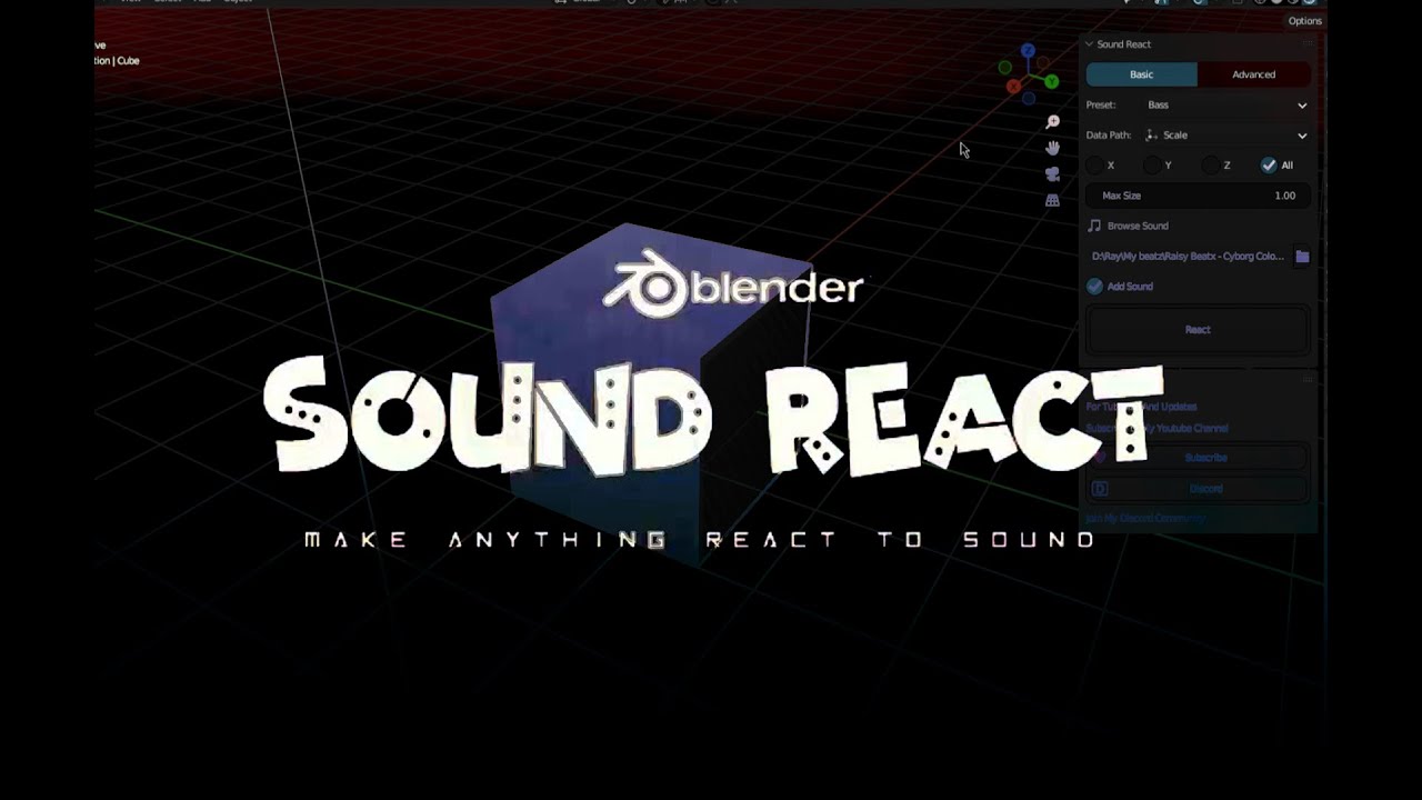Make Anything React to Sound - Sound React Tutorial Blender Addon