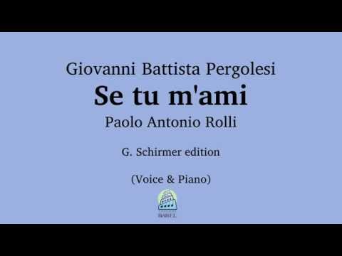 Giovanni Battista Pergolesi - Se tu m'ami (G. Schirmer edition) - Sample
